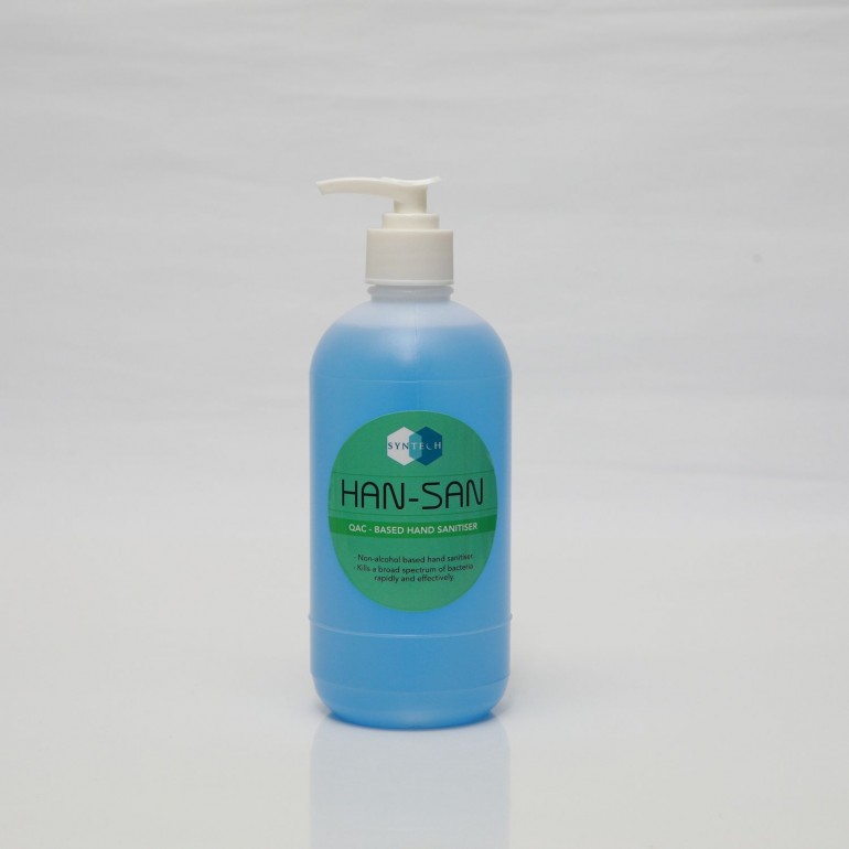 HANSAN (500ml pump bottle) - QAC Based Hand Sanitiser
