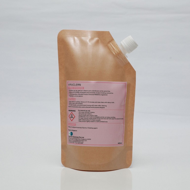 VIRUCLEAN (400ml paper pouch) 2-in-1 Disinfectant Spray