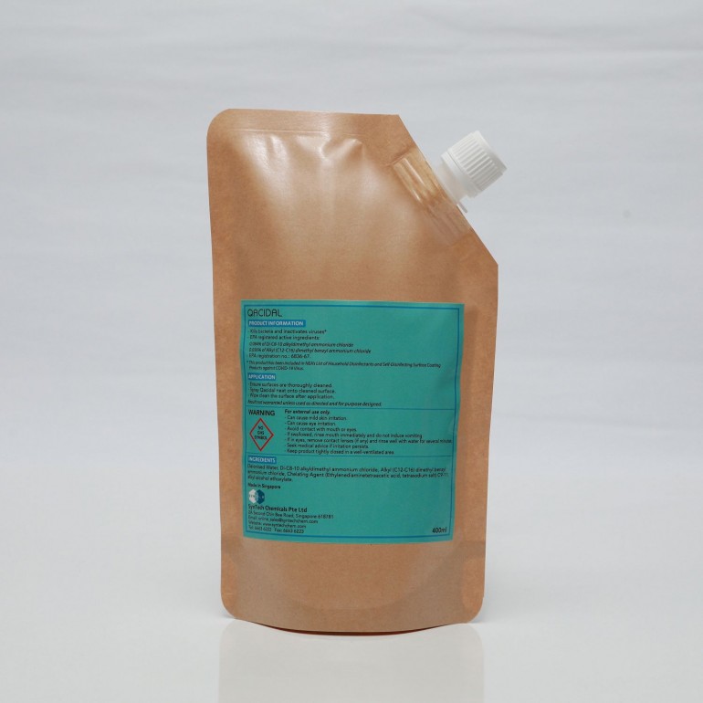 QACIDAL (400ml paper pouch) - Virucidal Disinfectant